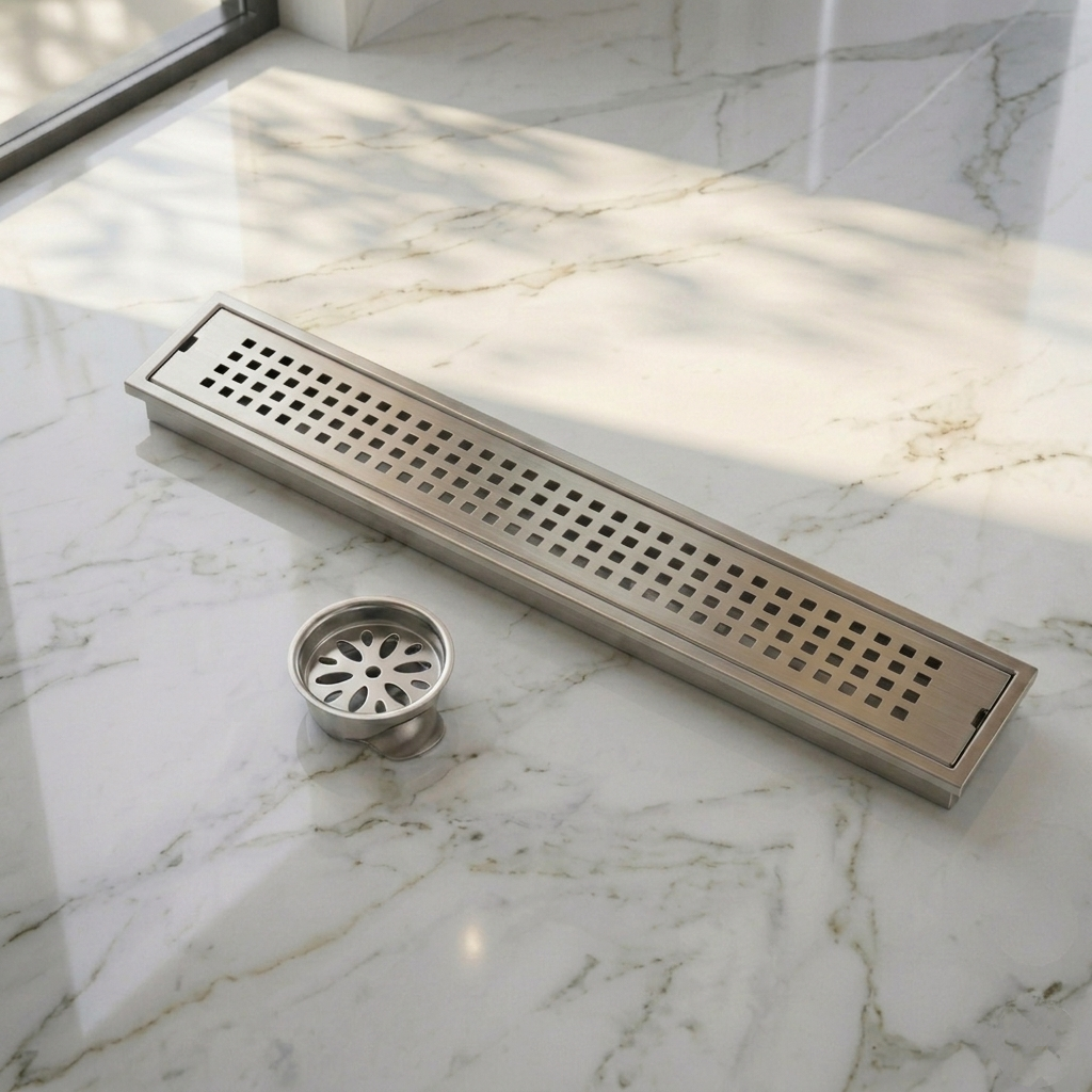 Shower channel drain (square)